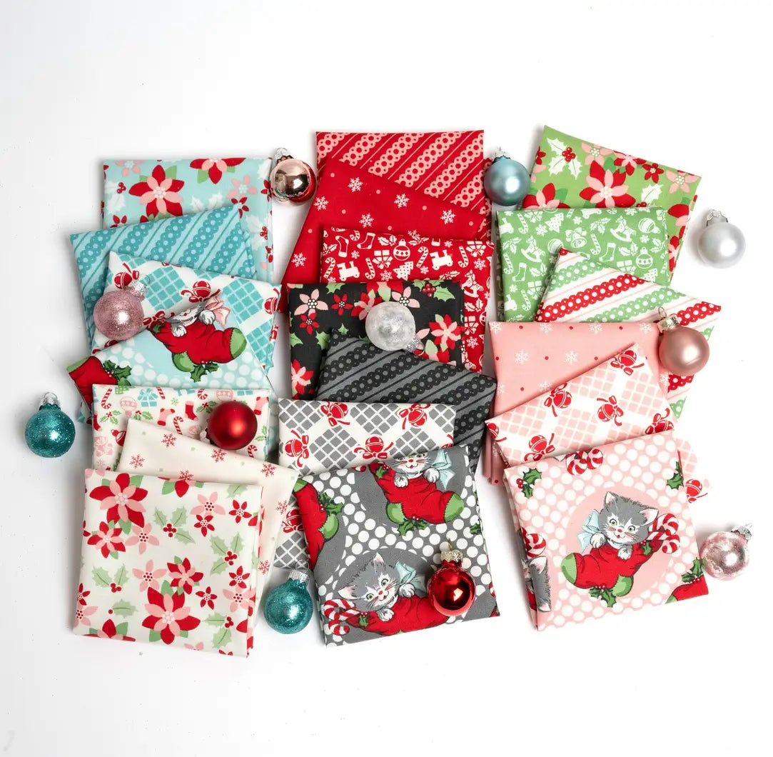 Fabric, Kitty Christmas by Urban Chiks - Fat QUARTER BUNDLE