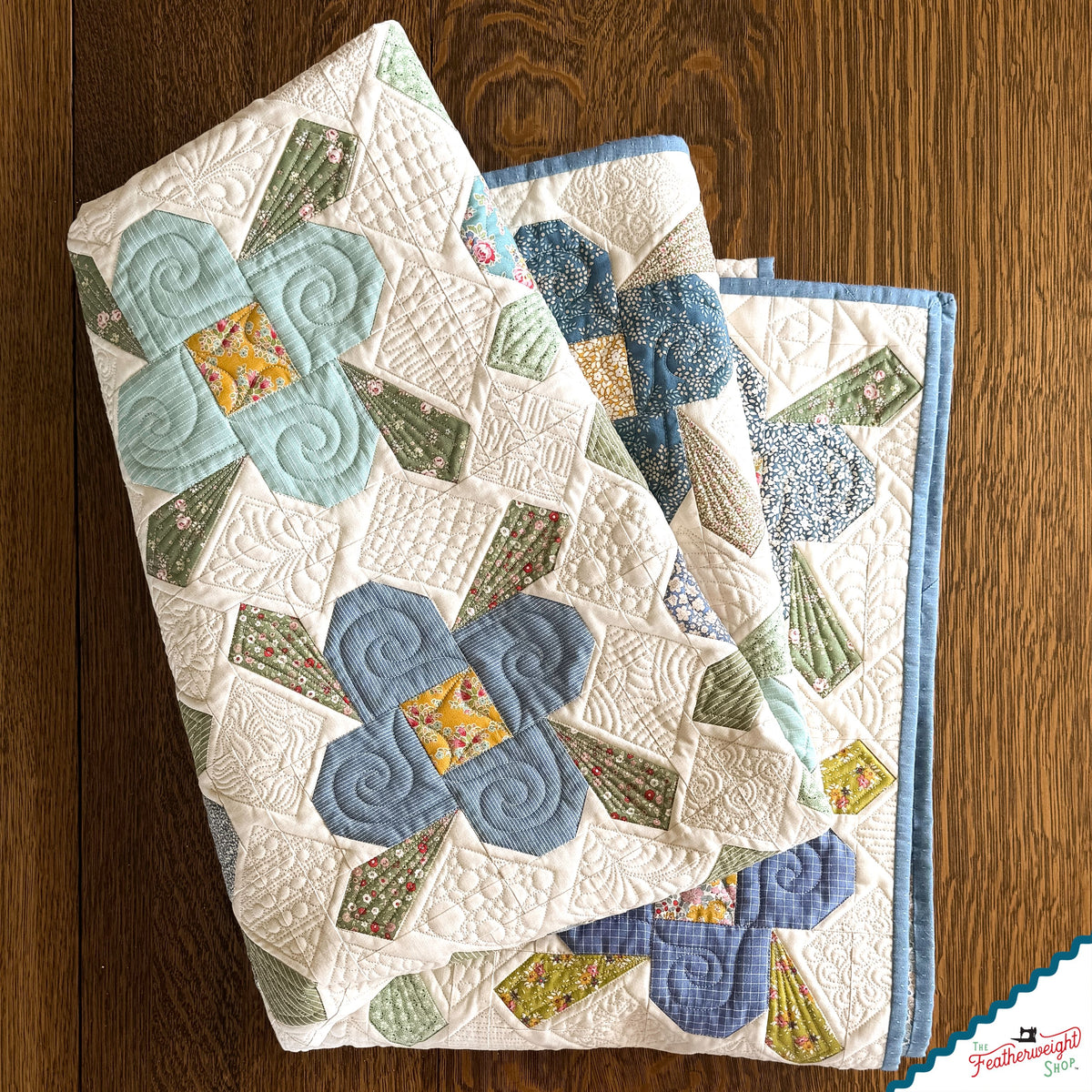Quilt Kit, Laser Pre-cut - Forget-Me-Not Scrapflower Alaska Quilt Kit ...