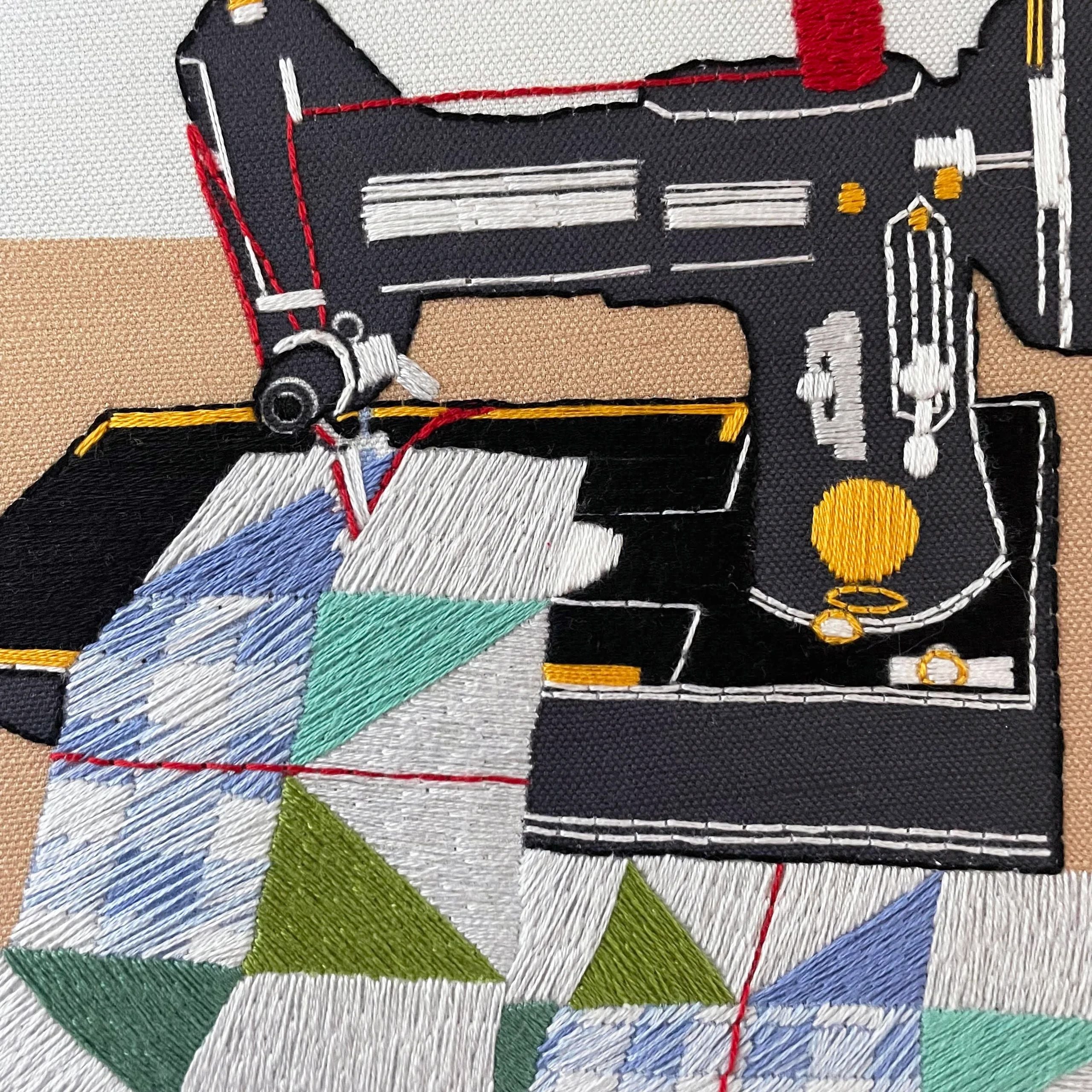 KIT, Featherweight Sewing Machine Embroidery DIY by Kate Wyatt