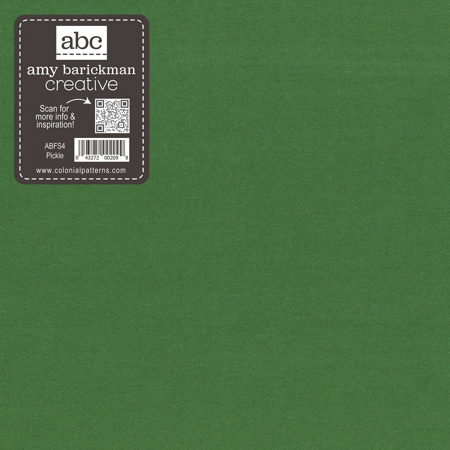 Fabric, Flour Sack Towel by Amy Barickman Creative - Pickle Green