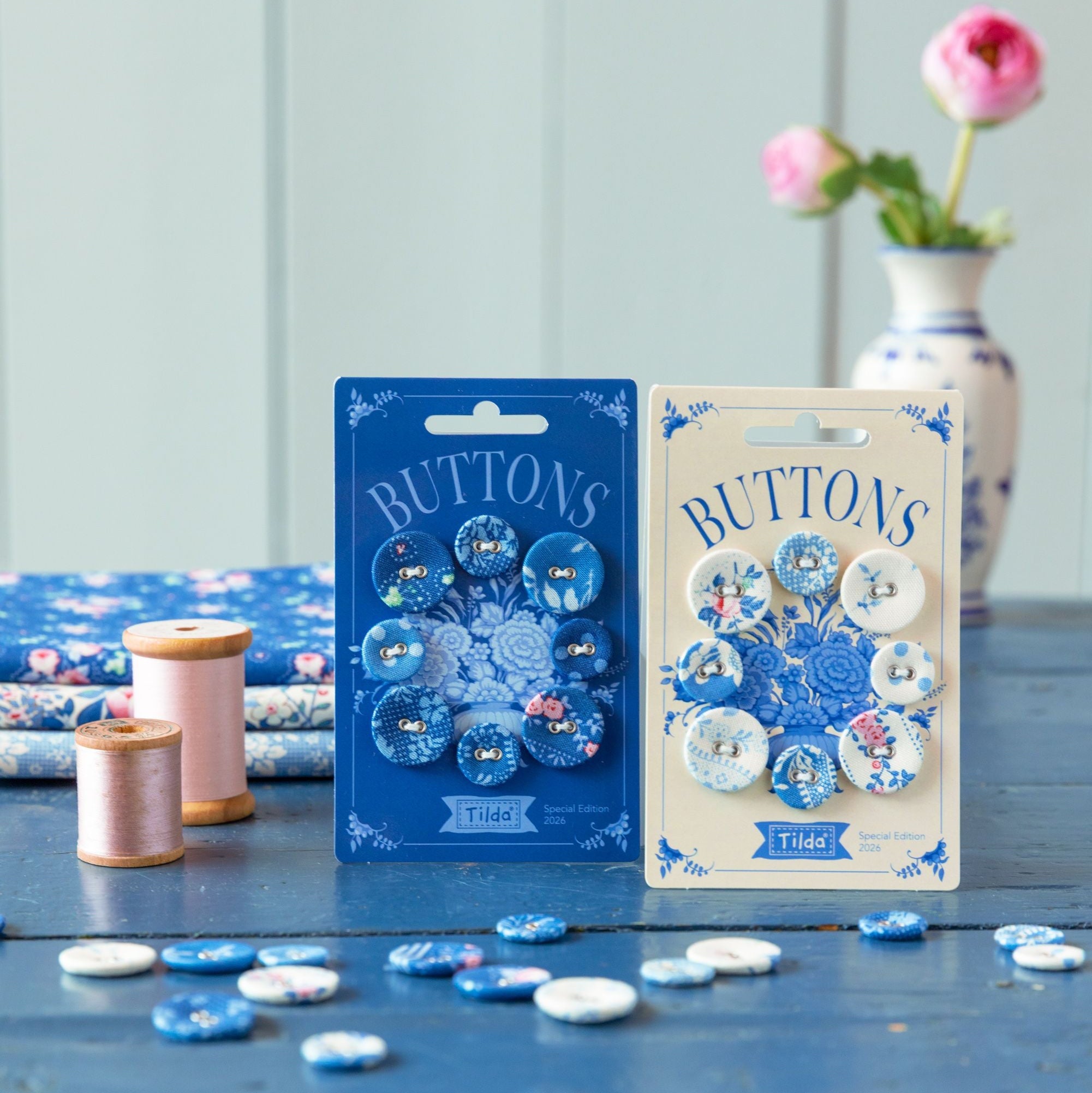 Buttons, Something Blue DARK by Tilda - 8 count