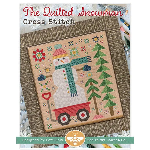 Counted CROSS-STITCH, The Quilted Snowman Pattern by Lori Holt