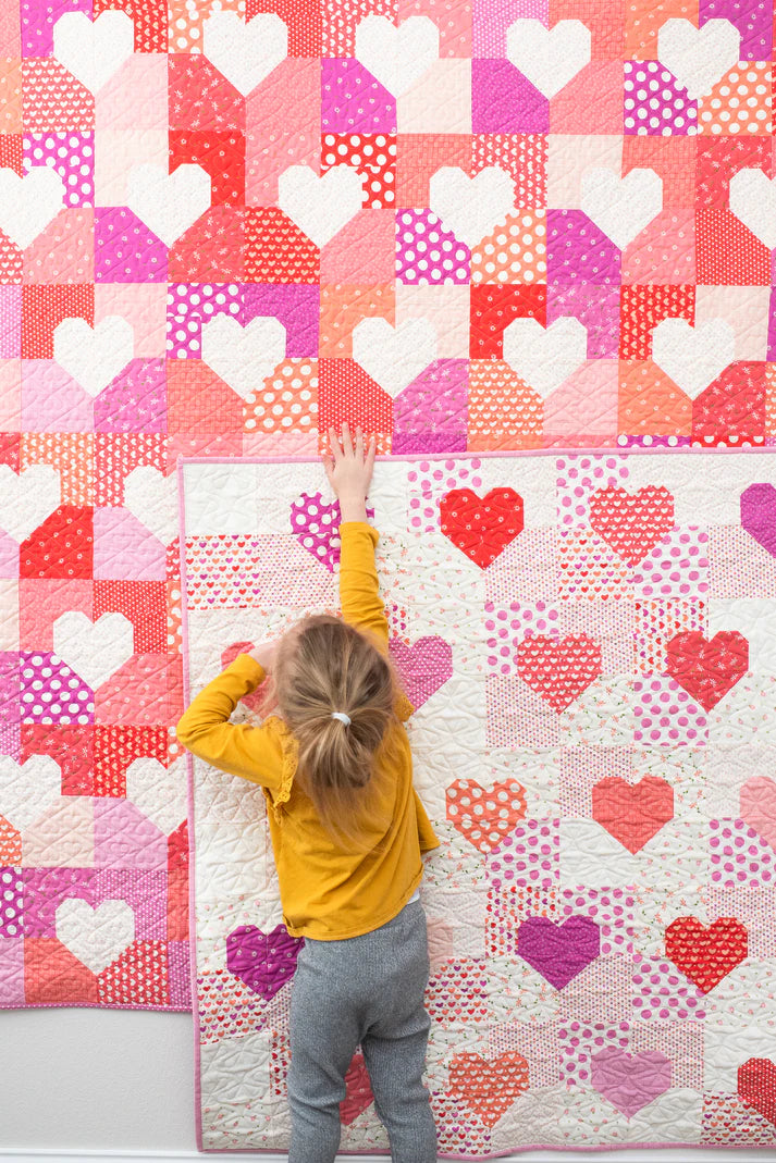 PATTERN, Patchwork Hearts Quilty Love by Emily Dennis