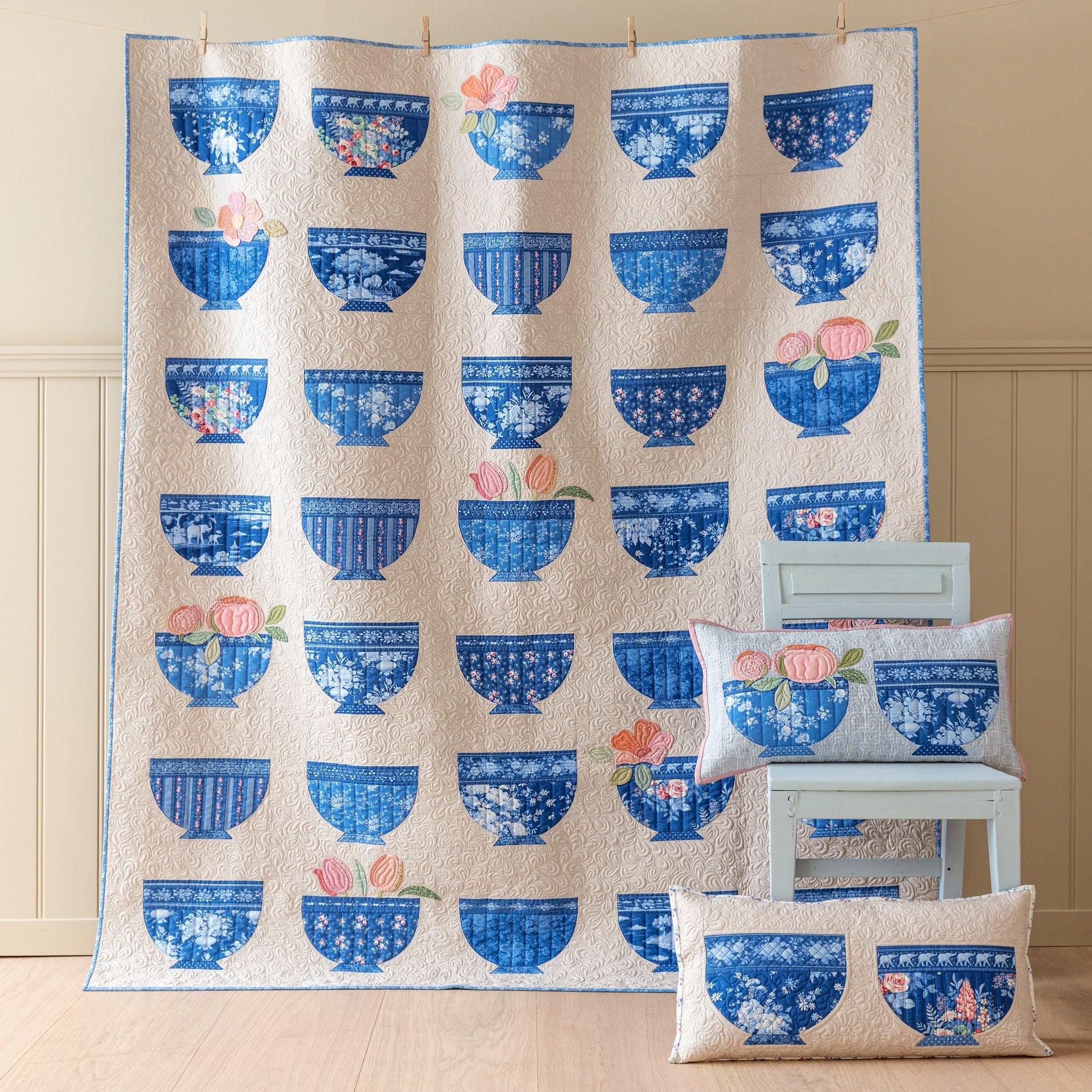 Fabric, SOMETHING BLUE Fat Quarter Bundle from Tilda Fabrics - 20 Pieces