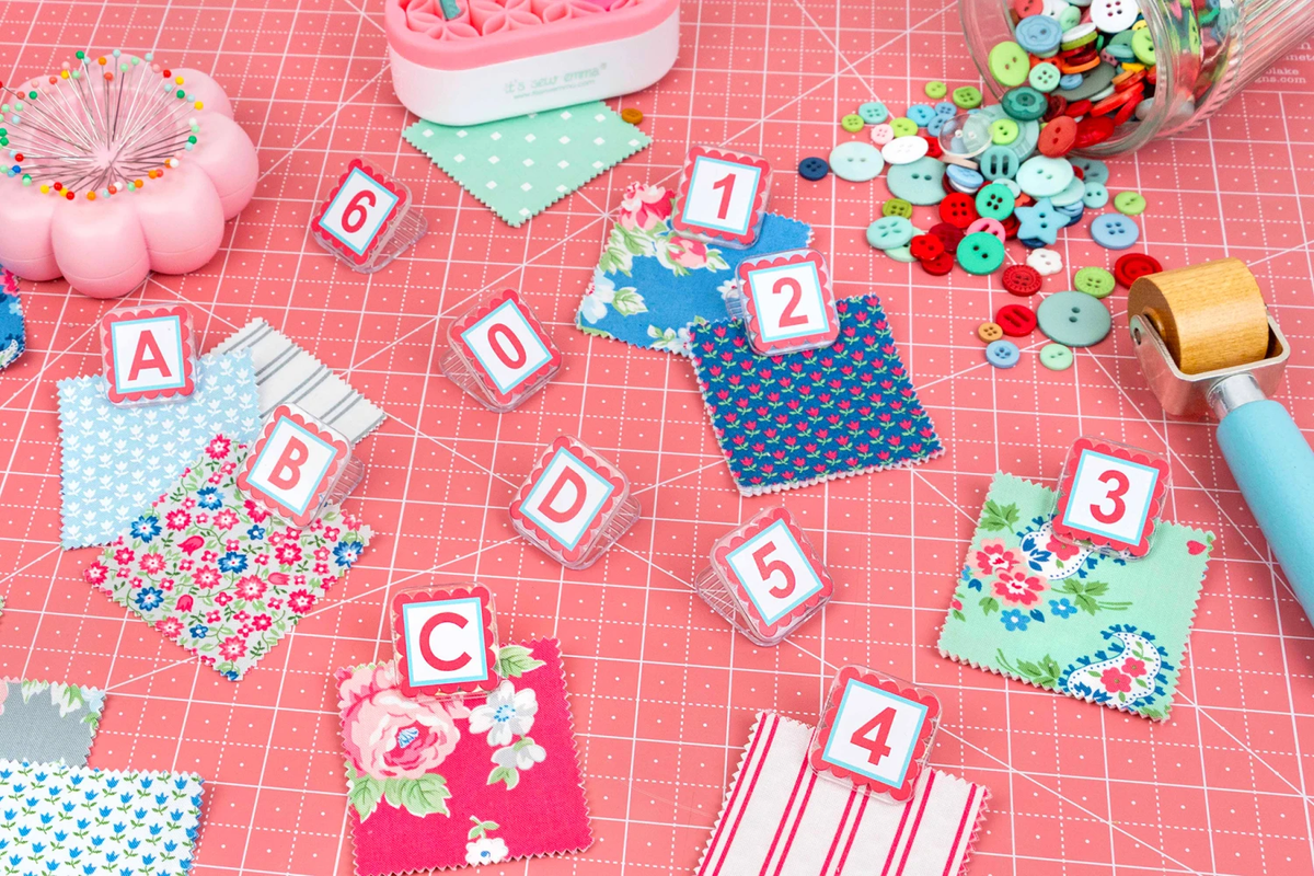 AlphaClippies - PINK Alphabet & Number Tag CLIPS by It's Sew Emma