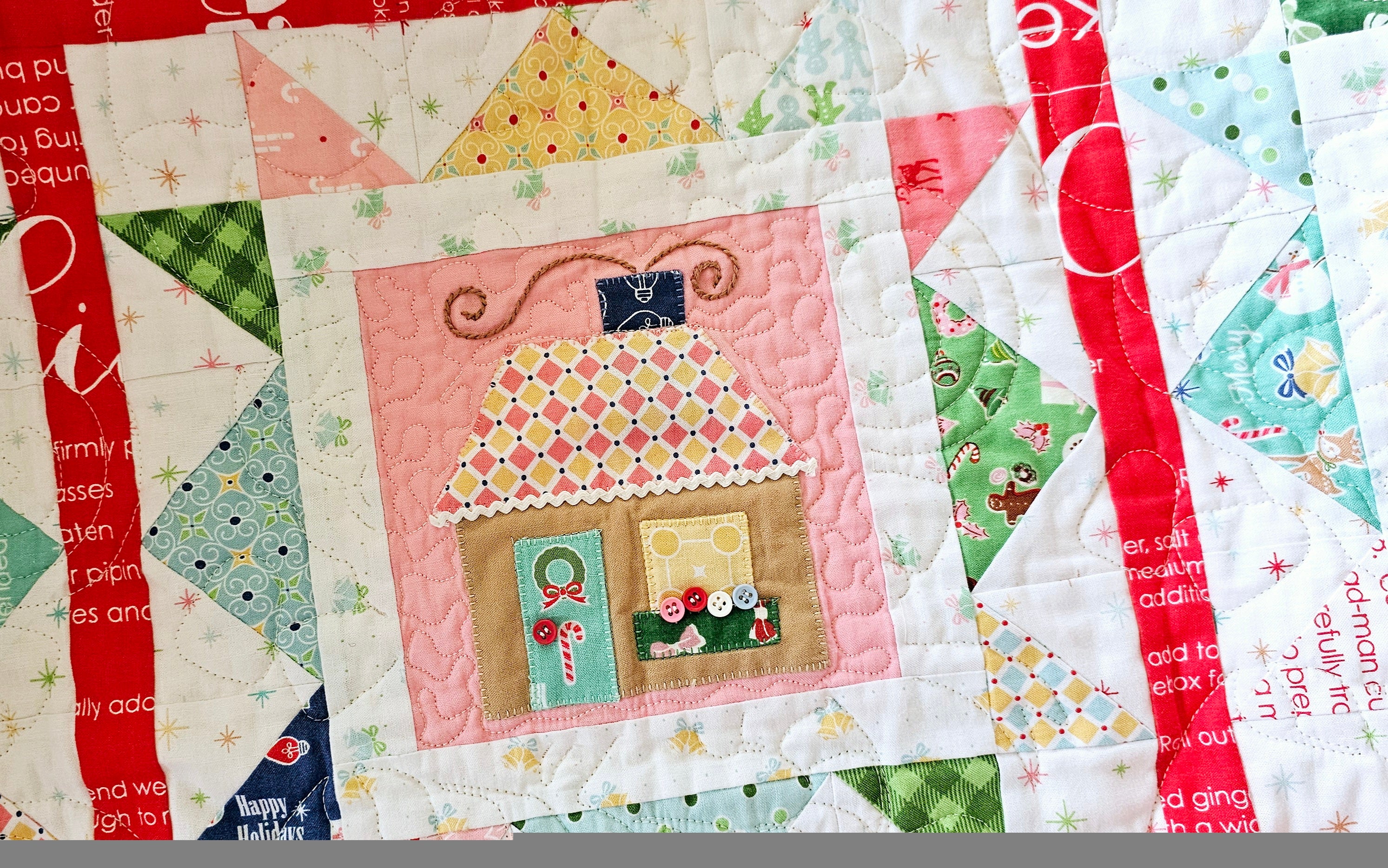 Quilt Kit, Cozy Christmas Applique' (Templates Included)