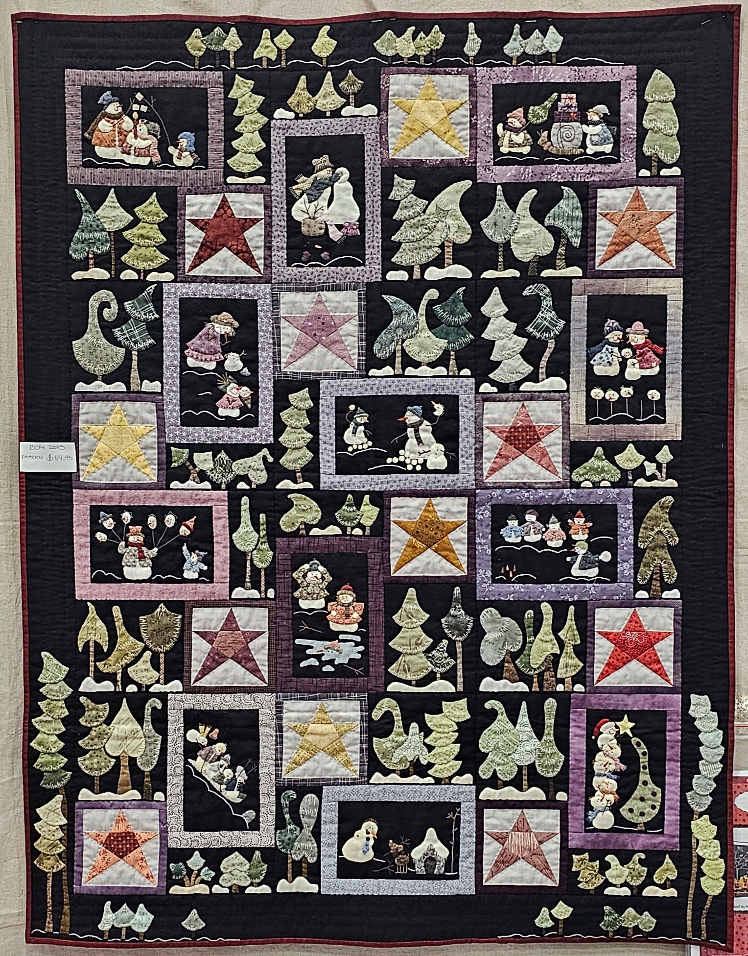 PATTERN, The Happy Snowmen WINTERQUILT by Quilt My Design