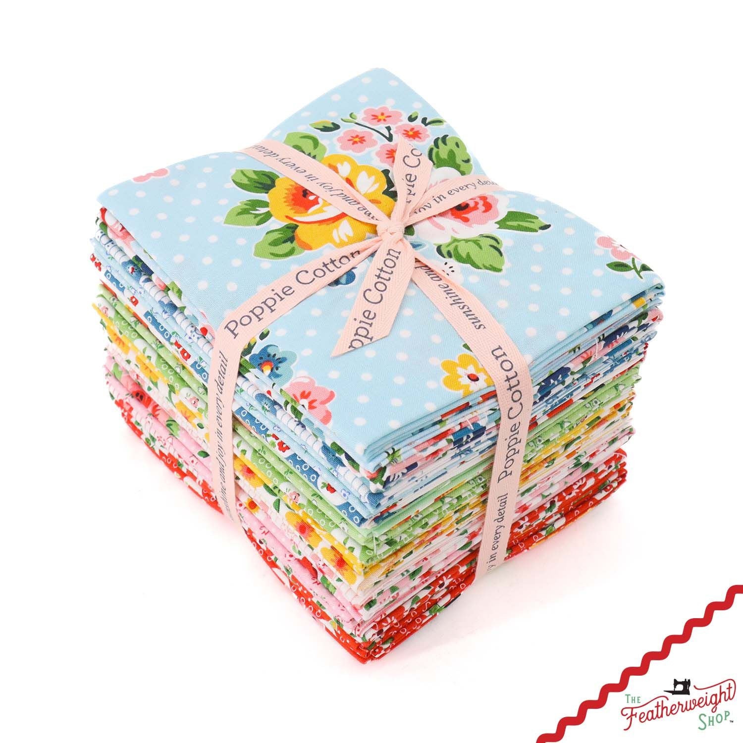 Fabric, Flower Market by Elea Lutz for Poppie Cotton - FAT QUARTER BUNDLE