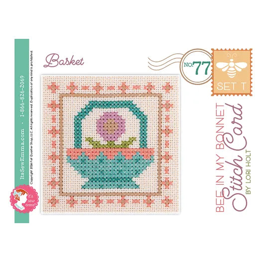 Counted Cross Stitch, (Set T) Easter Spring STITCH CARD SERIES Pattern by Lori Holt