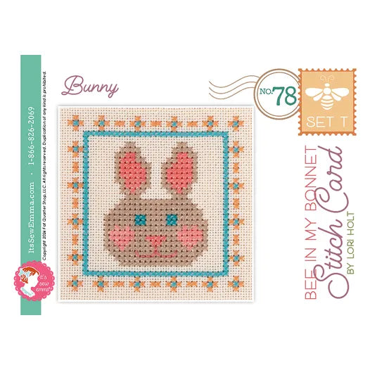 Counted Cross Stitch, (Set T) Easter Spring STITCH CARD SERIES Pattern by Lori Holt