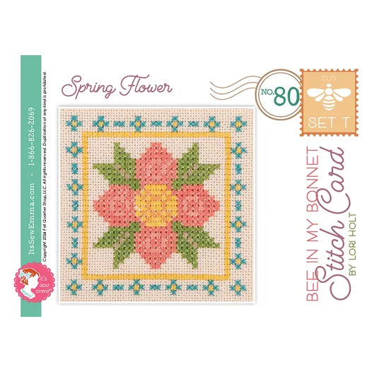 Counted Cross Stitch, (Set T) Easter Spring STITCH CARD SERIES Pattern by Lori Holt