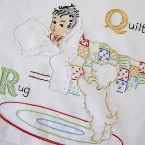 Embroidery Iron-On Transfers, Vintage-Styled Alphabet Blocks