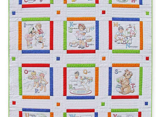 Load image into Gallery viewer, Embroidery Iron-On Transfers, Vintage-Styled Alphabet Blocks