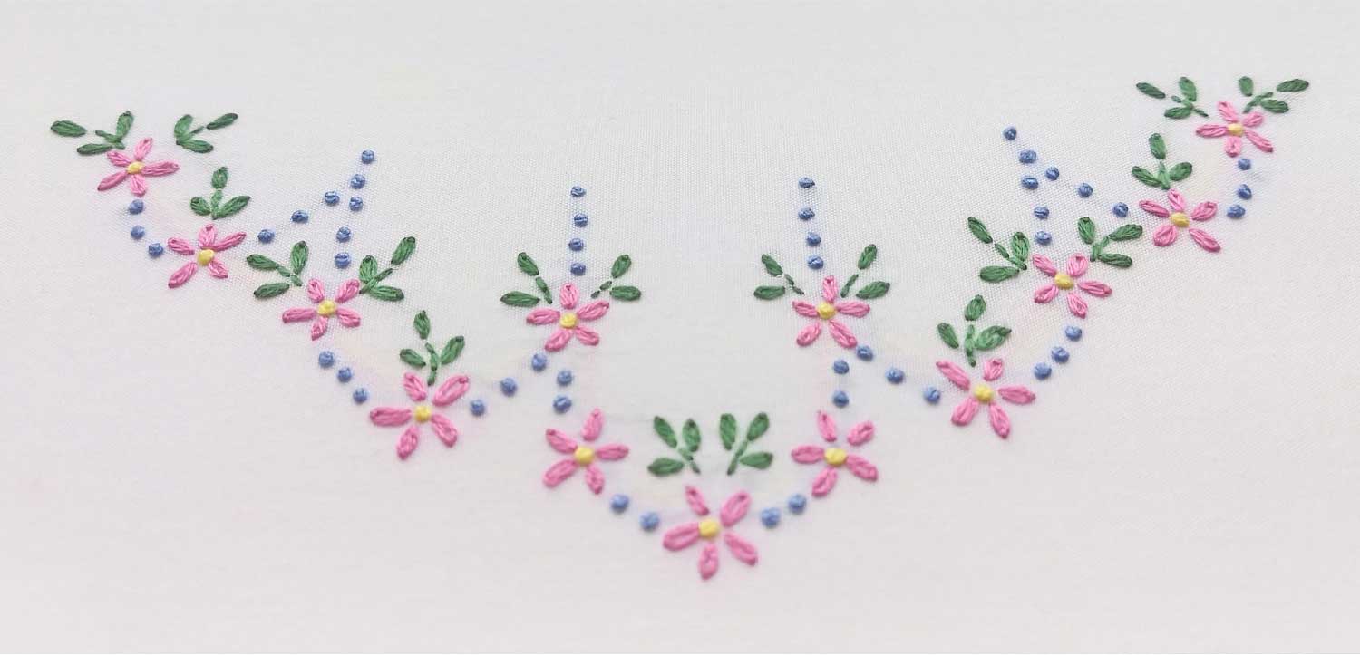 Embroidery Iron-On Transfers, Vintage-Styled Dainties - Florals & Ribbons