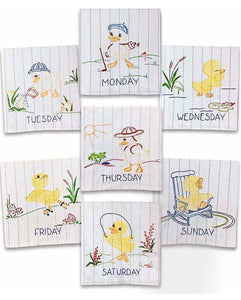 Embroidery Iron-On Transfers, Vintage-Styled Ducky Days