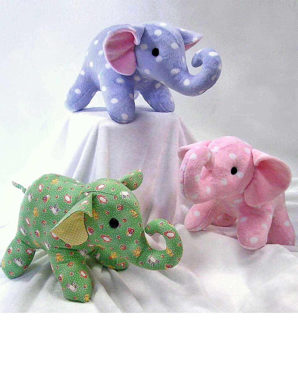 Pattern, Ellie & Elwood Soft Toy Elephants by Yesterday's Charm
