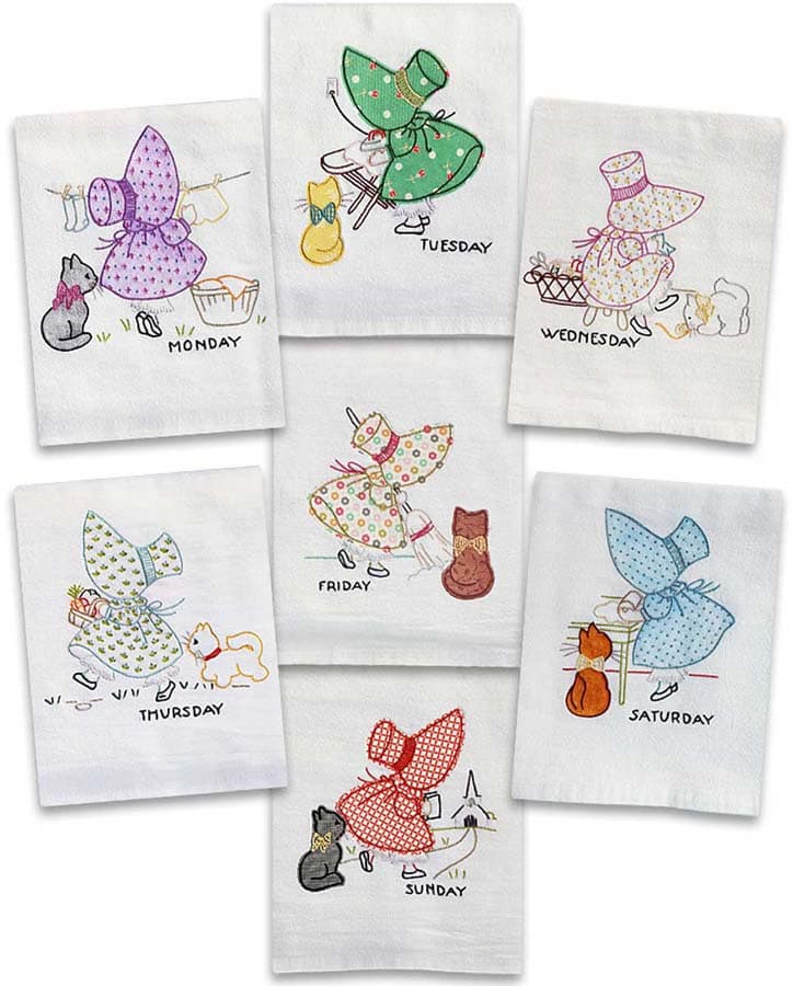 Embroidery Iron-On Transfers, Vintage-Styled LITTLE Sunbonnet Sue