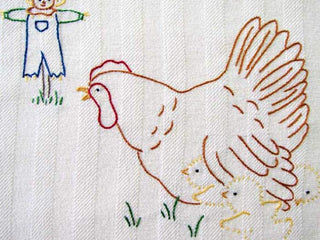 Load image into Gallery viewer, Embroidery Iron-On Transfers, Vintage-Styled Rise &amp; Shine Chickens