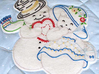 Load image into Gallery viewer, Embroidery Iron-On Transfers, Vintage-Styled Snowman Wonderland