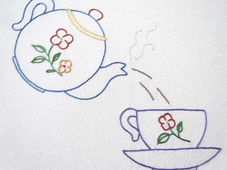 Load image into Gallery viewer, Embroidery Iron-On Transfers, Vintage-Styled Tea Time