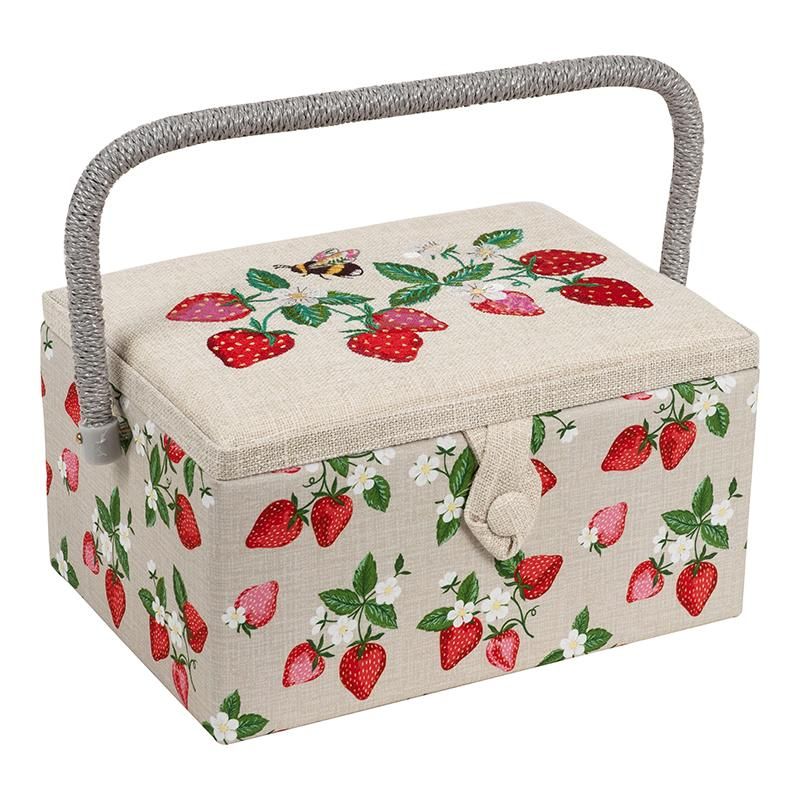 Sewing Box, Strawberry - Medium