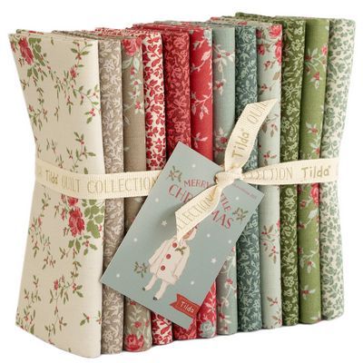 Fabric, Merry Little Christmas EVE AND NOEL BLENDERS by Tilda - FAT QUARTER BUNDLE