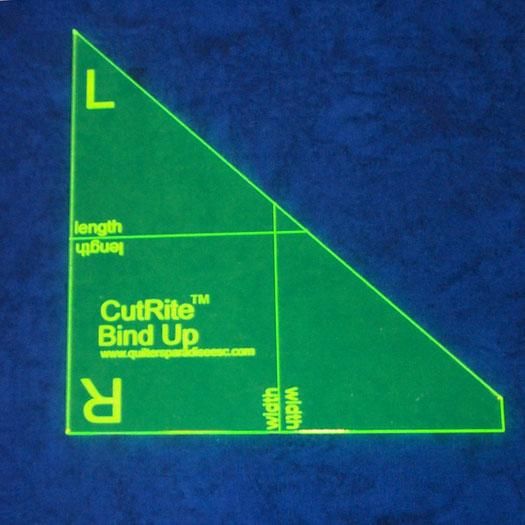 Cutting Ruler, Bind Up Mitered Seam Template