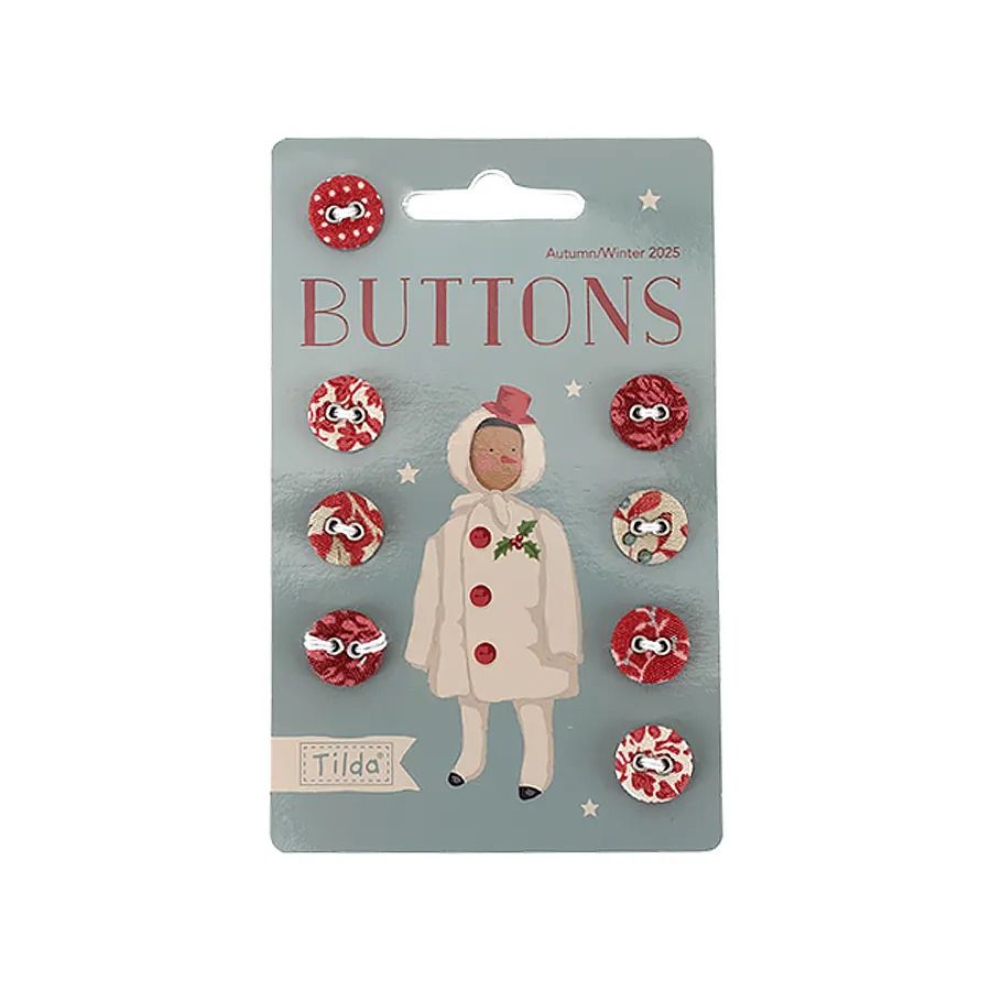 Buttons, Merry Little Christmas 1/2 INCH by Tilda - 8 count