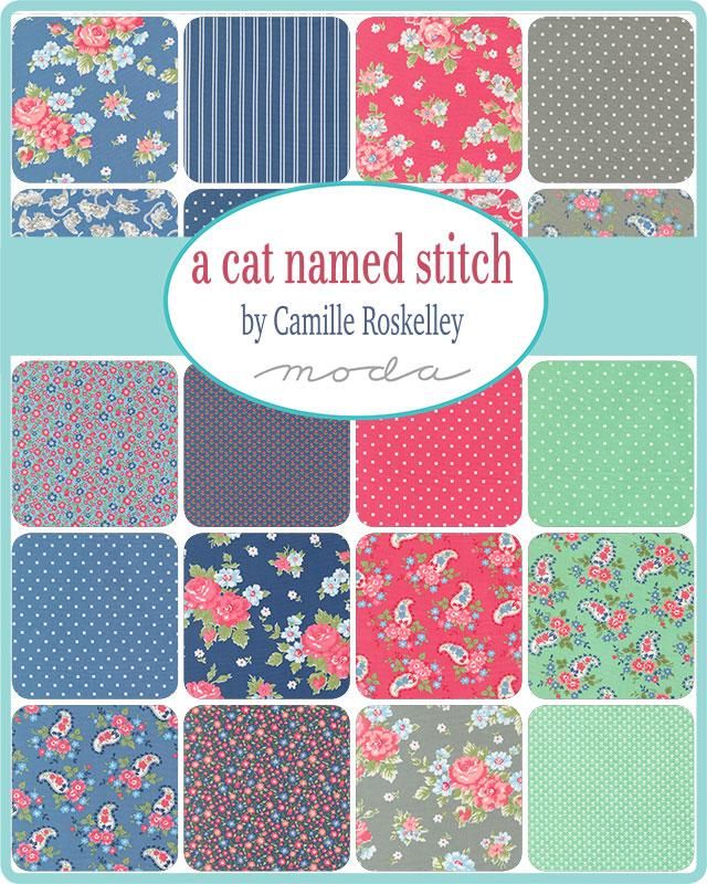 Fabric, A Cat Named Stitch by Camille Roskelley - 5" CHARM PACK