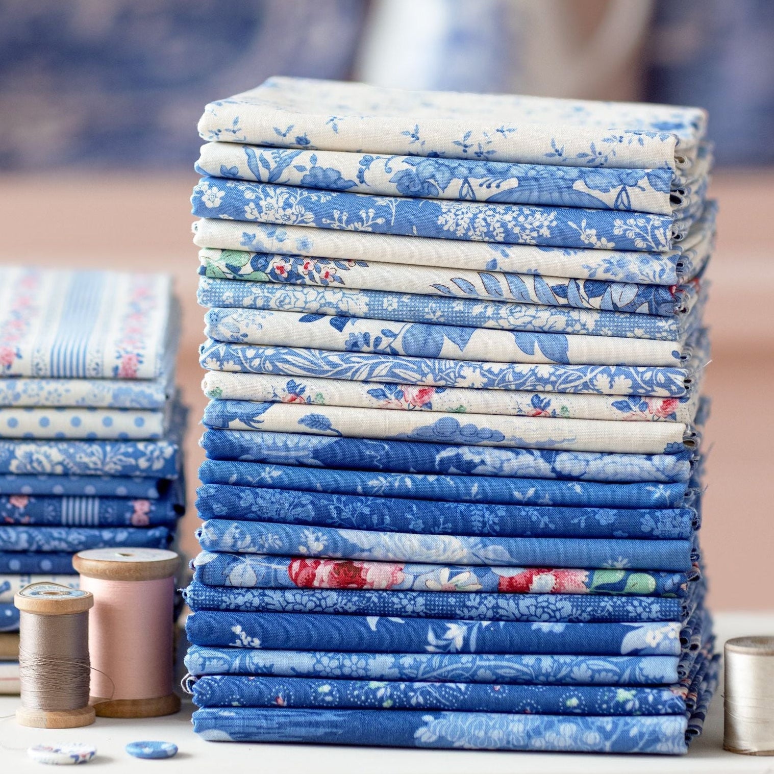 Fabric, SOMETHING BLUE Fat Quarter Bundle from Tilda Fabrics - 20 Pieces