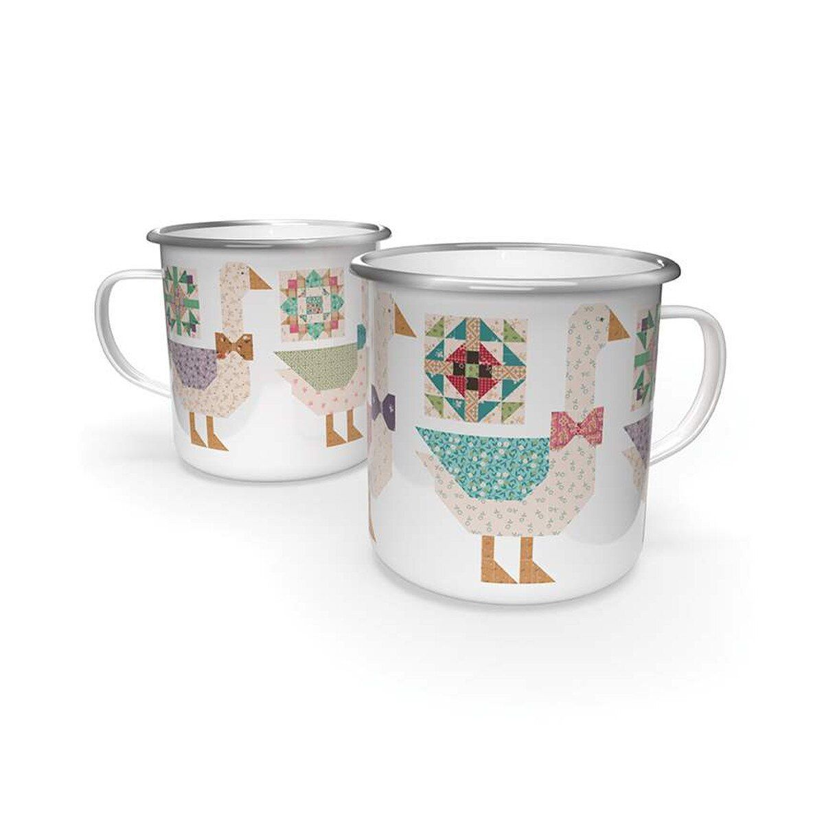 Mug, Gentler Times Enamel Tin Mug by Lori Holt