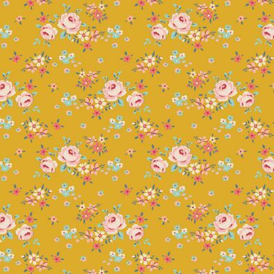 Fabric, Creating Memories by Tilda - Gracie YELLOW (by the yard)