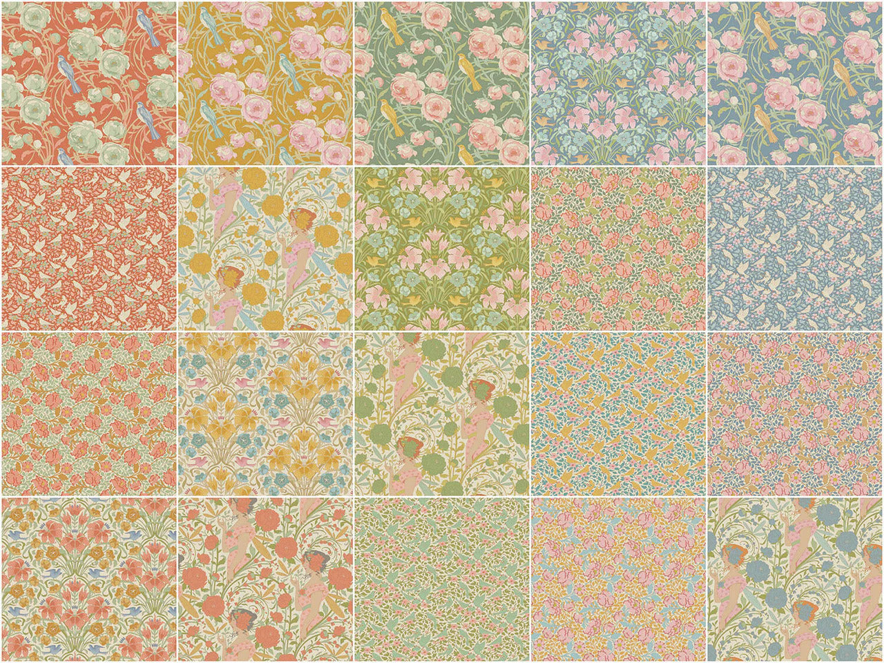 Fabric, Songbird by Tilda - Fat EIGHTH Bundle - 20 pieces