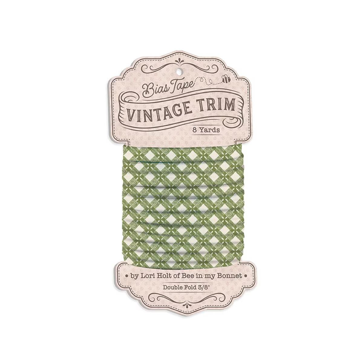 Bias Tape, 3/8" Double Fold Tablecloth OLIVE GREEN by Lori Holt