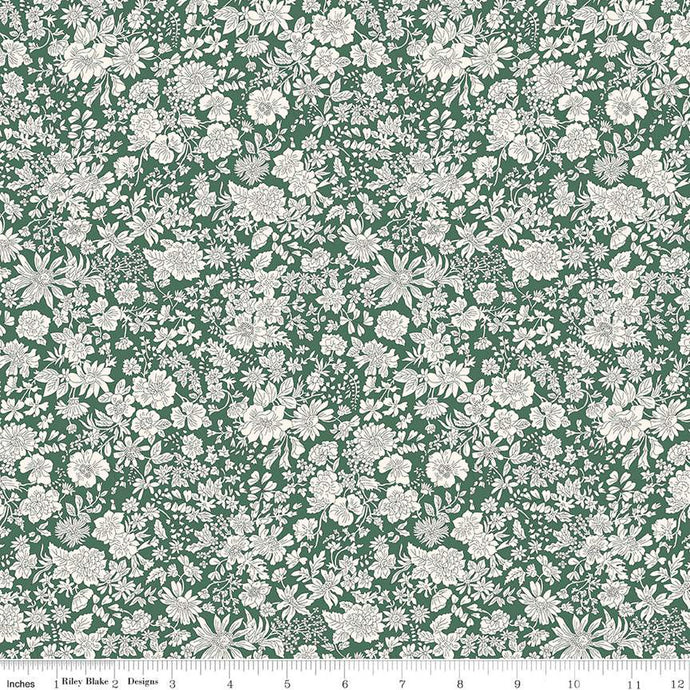 Emily belle evergreen fabric by the yard