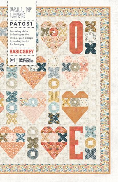 PATTERN, FALL N LOVE Quilt by Basic Grey Sewing Patterns #031