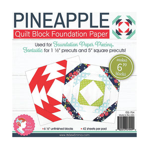 PATTERN,  Pineapple Quilt Block Foundation Paper Piecing from It's Sew Emma - 6