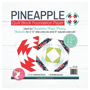 PATTERN,  Pineapple Quilt Block Foundation Paper Piecing from It's Sew Emma - 12" inch