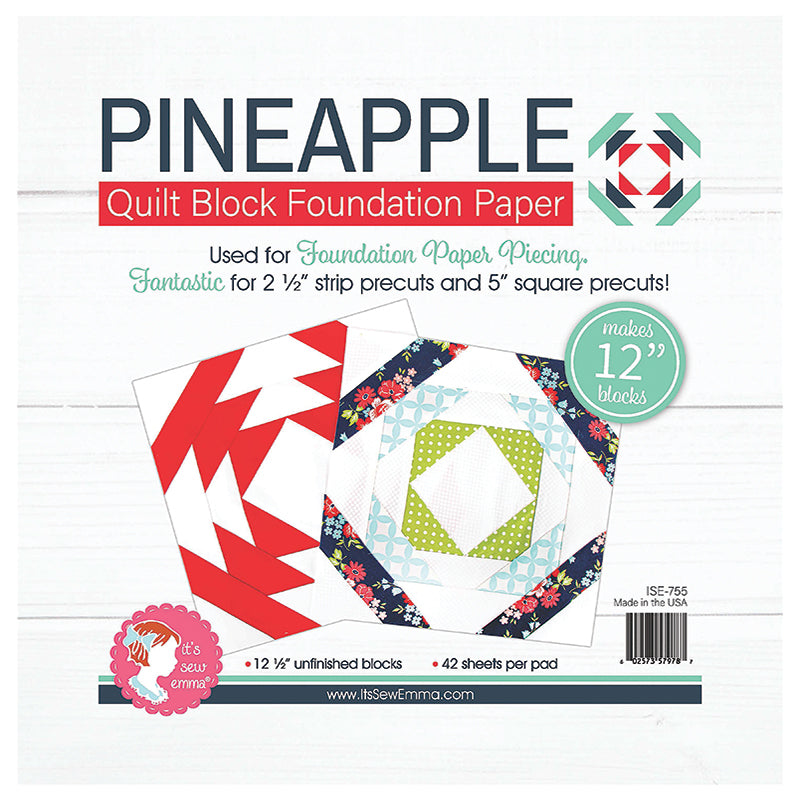 PATTERN,  Pineapple Quilt Block Foundation Paper Piecing from It's Sew Emma - 12