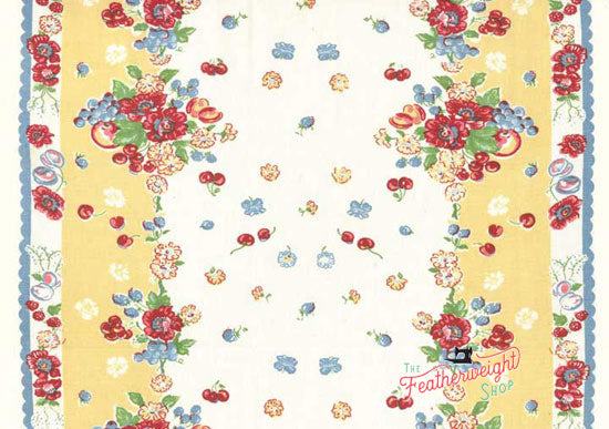 Fabric, 16-Inch Toweling Granny Garden by MODA - YELLOW GRANNY ROSE (by the yard)