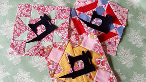 sewing block featuring featherweight diecut