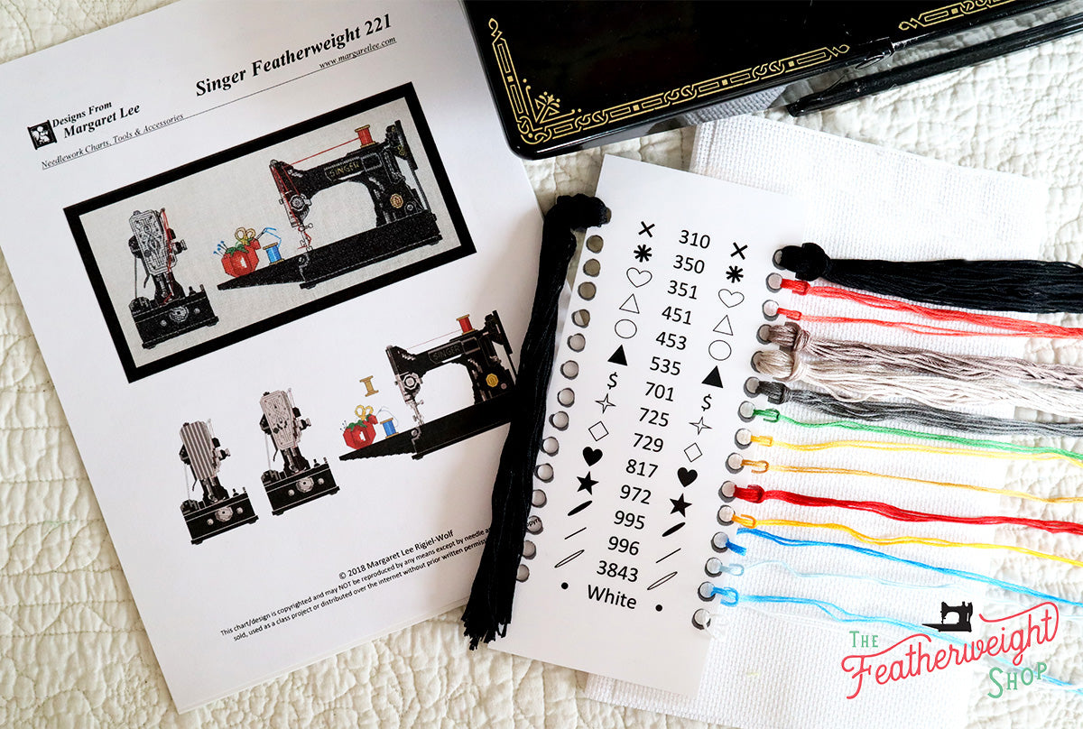 KIT, Counted Cross Stitch 14 Count Aida Cloth - Singer