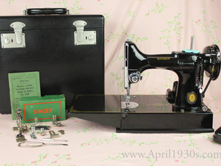 Load image into Gallery viewer, Singer Featherweight 221 Sewing Machine, French Centennial EG964***