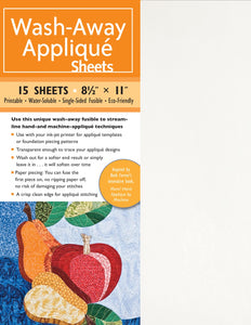Wash Away Applique Sheets - 15 Count