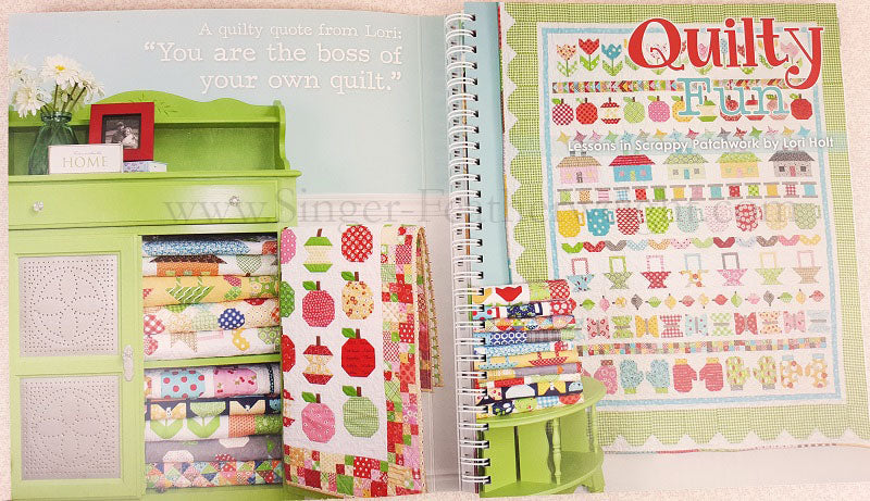 CLEARANCE PATTERN BOOK, Quilty Fun - Lessons in Scrappy Patchwork by Lori Holt