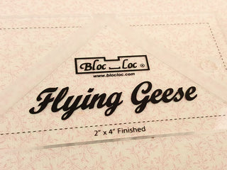 Load image into Gallery viewer, Flying Geese &quot;BLOC LOC&quot; Ruler with Squaring-Up Groove 2.5&quot; x 4.5&quot; (2&quot; x 4&quot; finished)