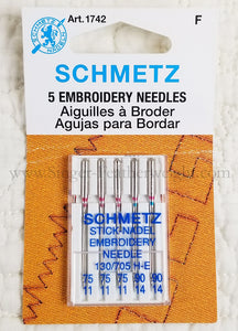 Embroidery Machine Needles - Size 11 & 14