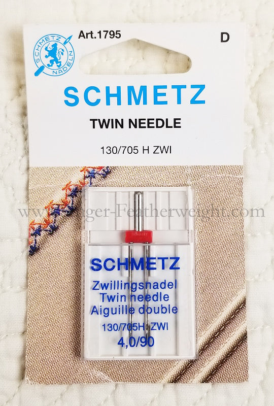 Schmetz TWIN Sewing Needle - (NOT for Featherweight)