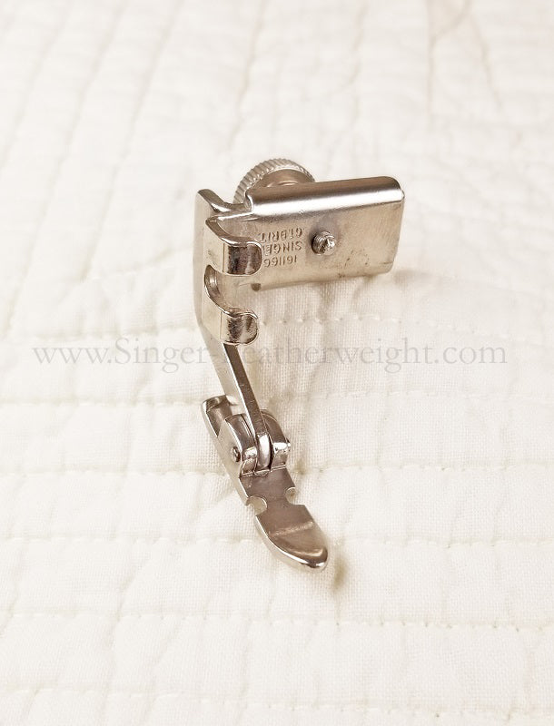 Zipper Cording Foot, NARROW - SLANT Shank, Singer (Vintage Original)