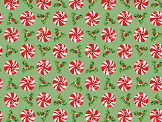 Load image into Gallery viewer, Fabric,  Peppermint Candy PEPPERMINTS GREEN by Northcott (by the yard)